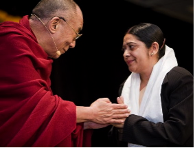 Rajan with HH Dalai Lama