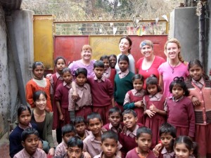 Andrea Parker her team from Los Angeles with the students of BSS, February 2011.